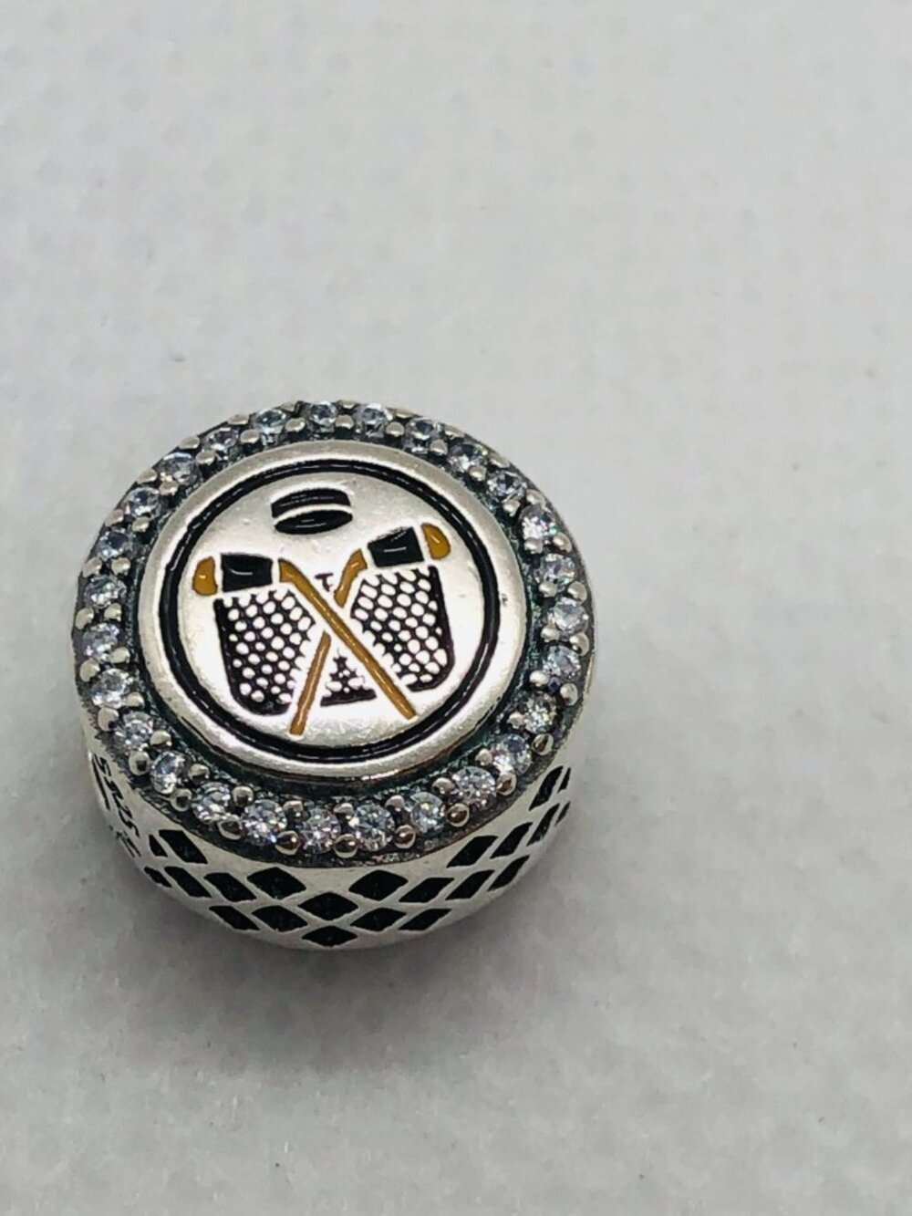 ✨ ✨Pandora Hockey Puck Bead Charm S925 Silver with box